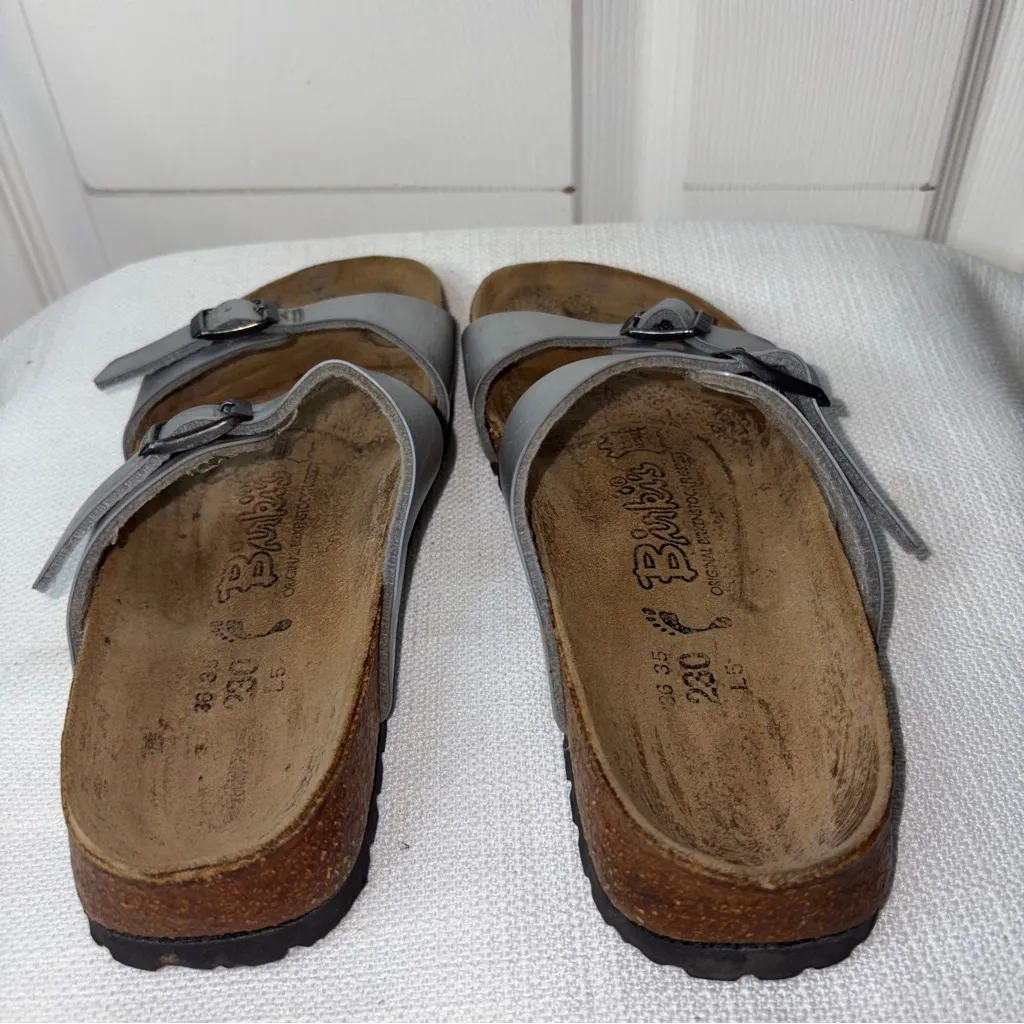 Birkenstock Silver Sandals 36 - Image 2
