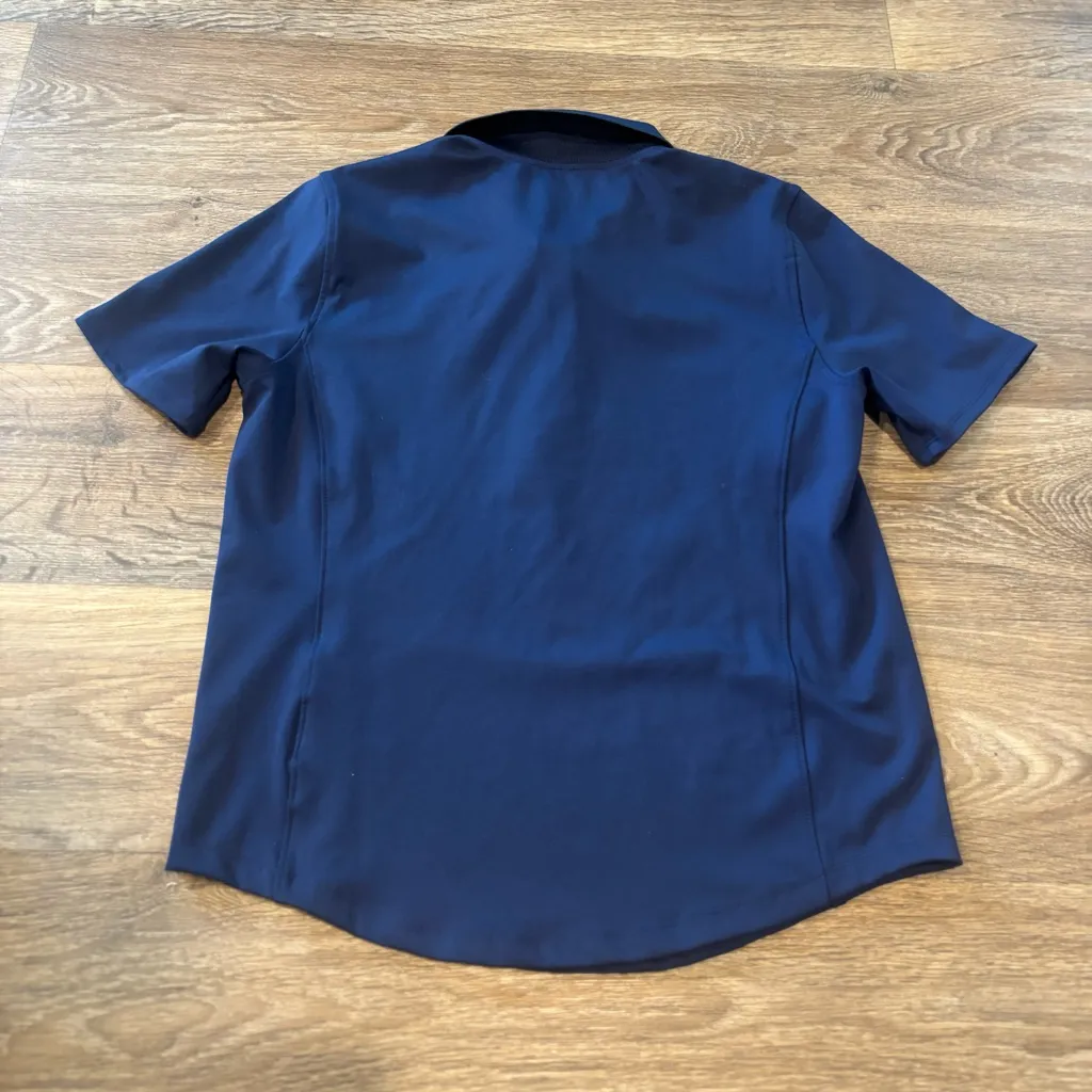 Lands’ End Women’s High Impact Polo Shirt Small Deep Sea Navy Performance - Image 2