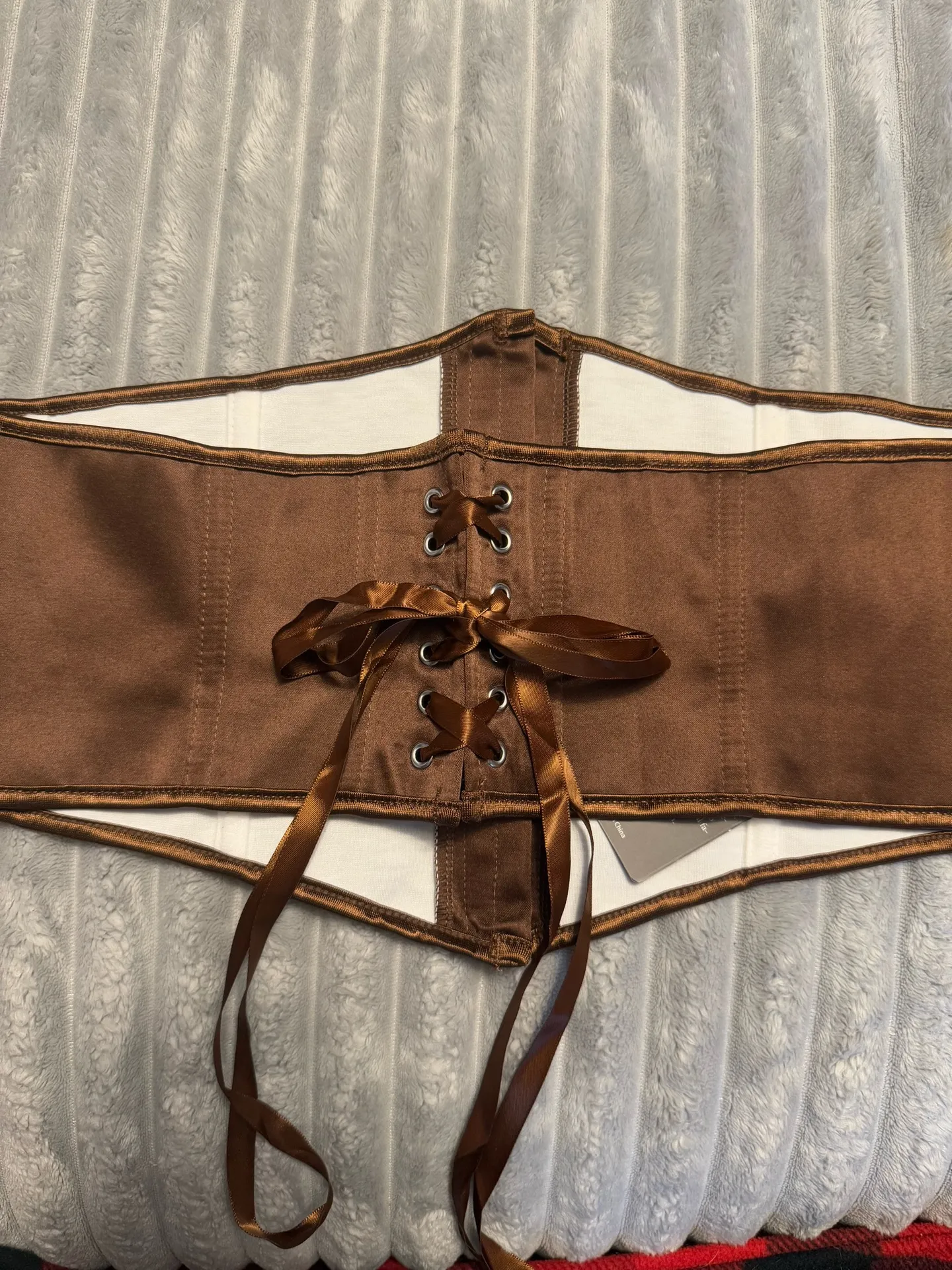 Halloween Sleek Brown Belt Pirate Corset Size 16 - Image 5