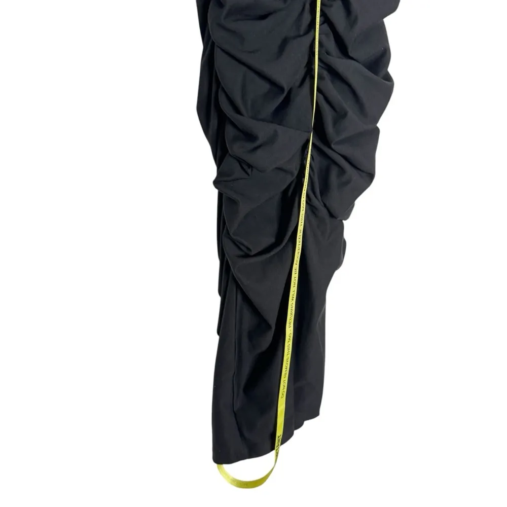 Alieva Black Bodycon Dolly Ruched One Shoulder Dress - Image 8