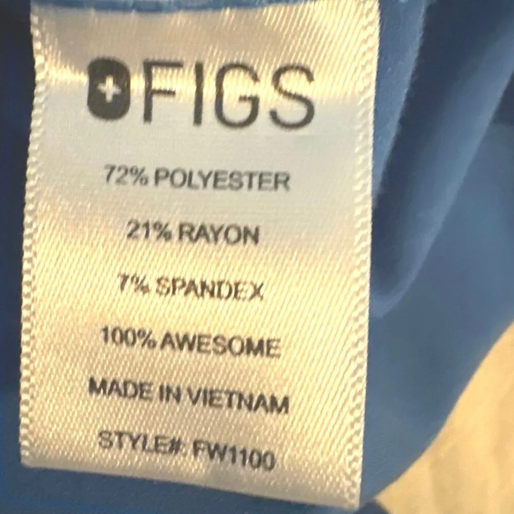 FIGS Casma Three-Pocket Scrub Top Blue V-Neck Plus Size Women sz XXL - Image 7