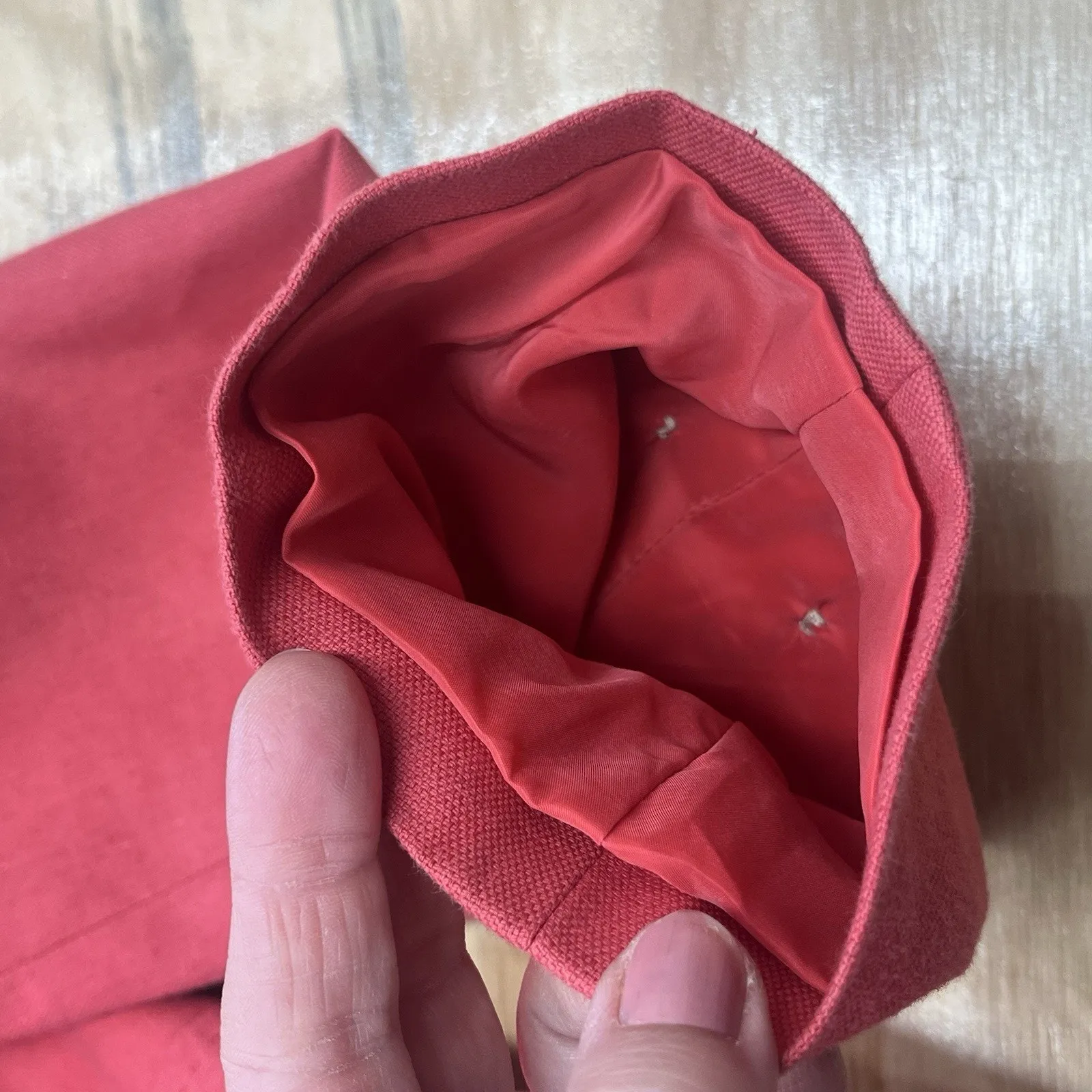 Talbots Linen Blend Blazer Size 14 Orange Coral Career Beachy Preppy Minimalist - Image 7