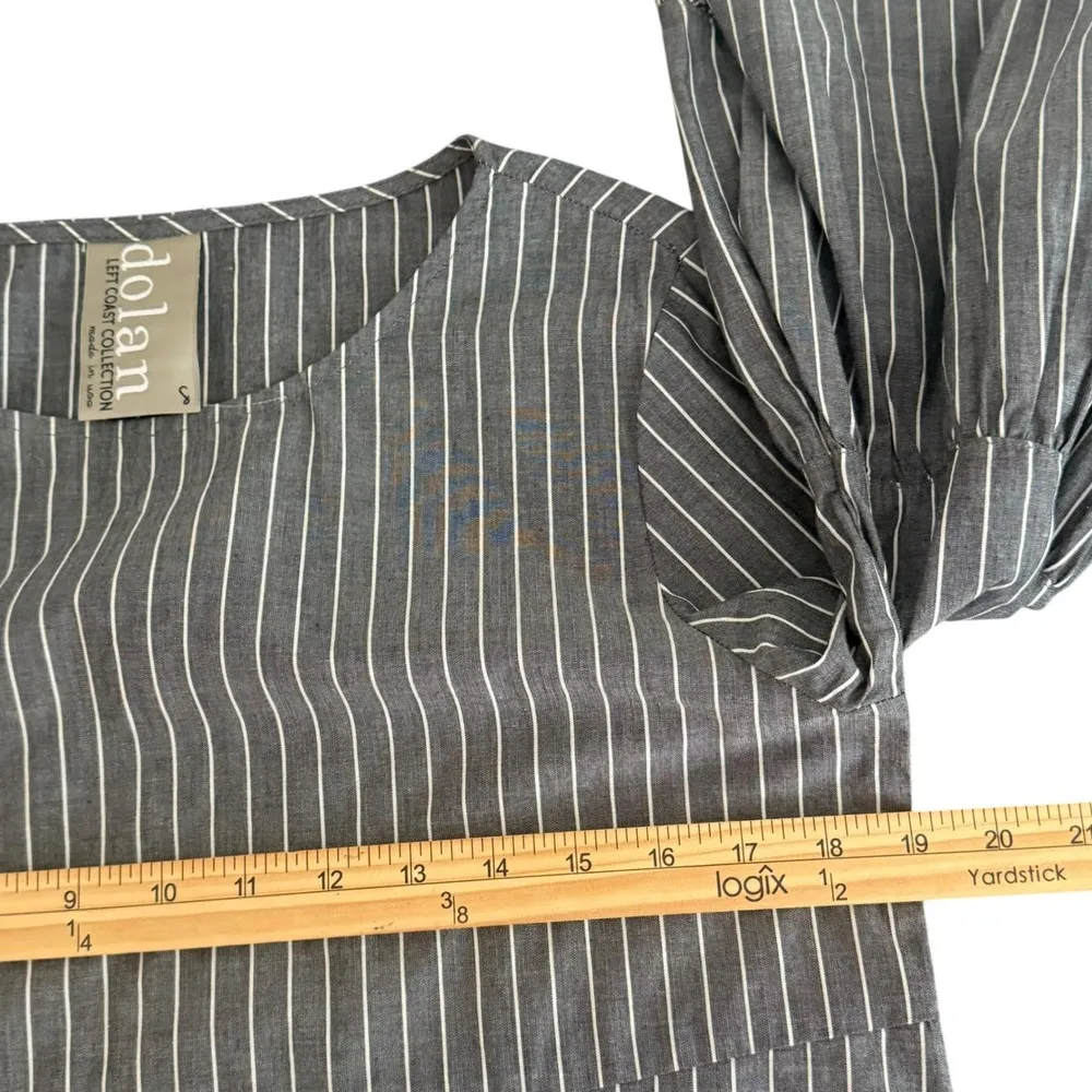 Anthropologie Dolan Left Coast Flare Bell Sleeve Top Women S Coastal Chic Frayed Gray - Image 9