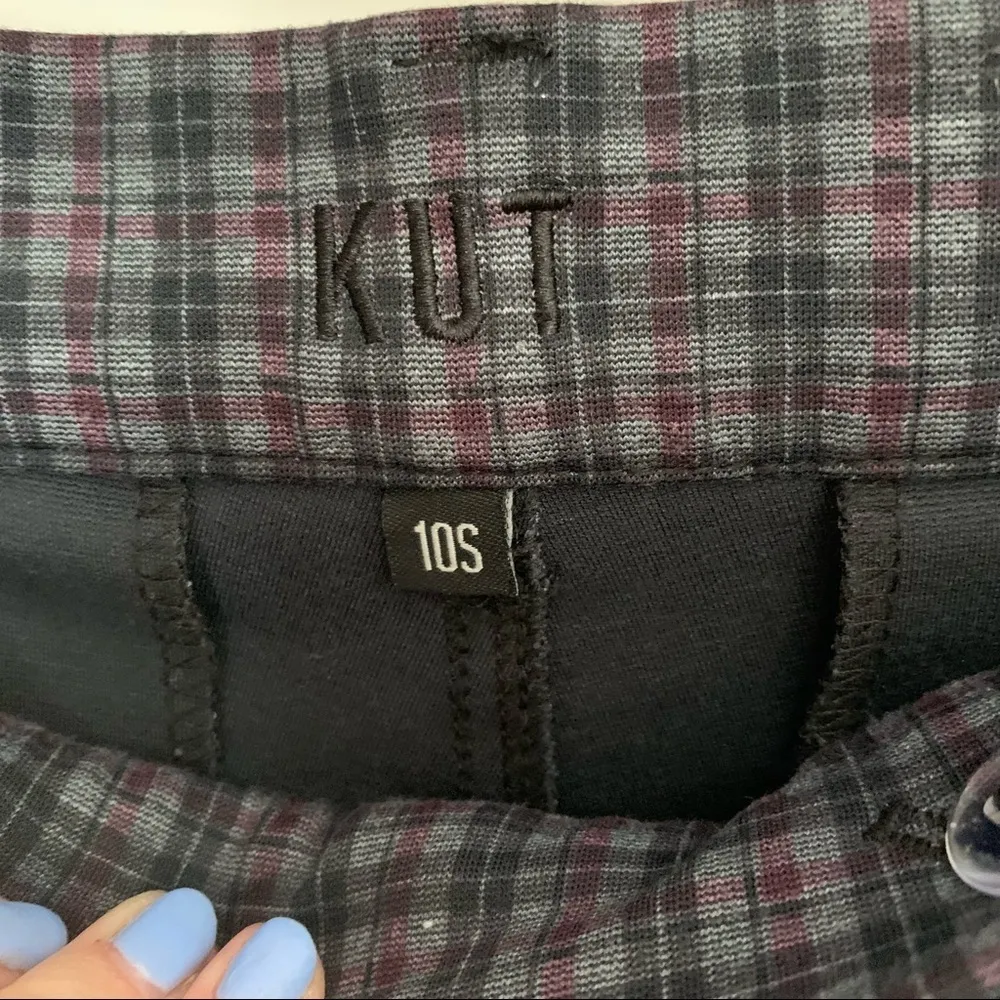 Kut Gray & Purple Skinny Trousers Dark Academia - Image 2