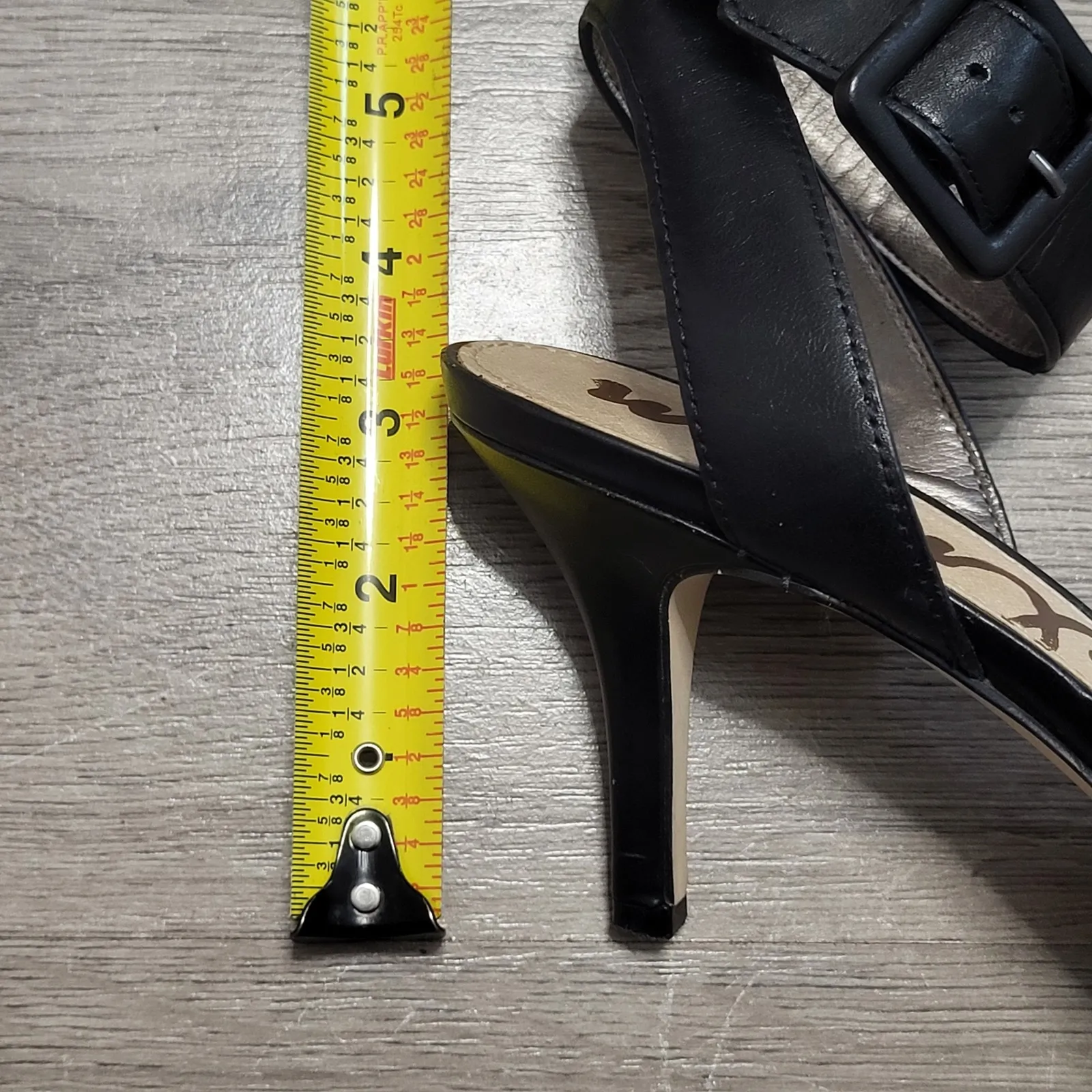 Sam Edelman Okala Black Leather Ankle Strap Pointed Toe Heels Women's Size 8.5 - Image 11