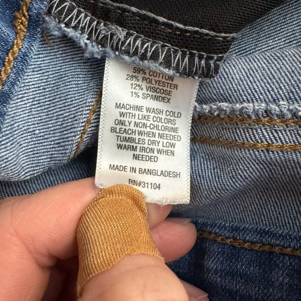 Kim Rogers Women's Size 12 Tummy Control Pull On Medium Wash Jeans - Image 6