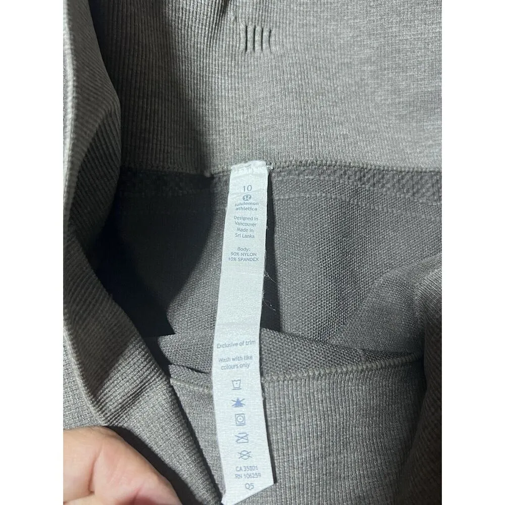 Lululemon Leggings Army Green 10 Long textured - Image 11