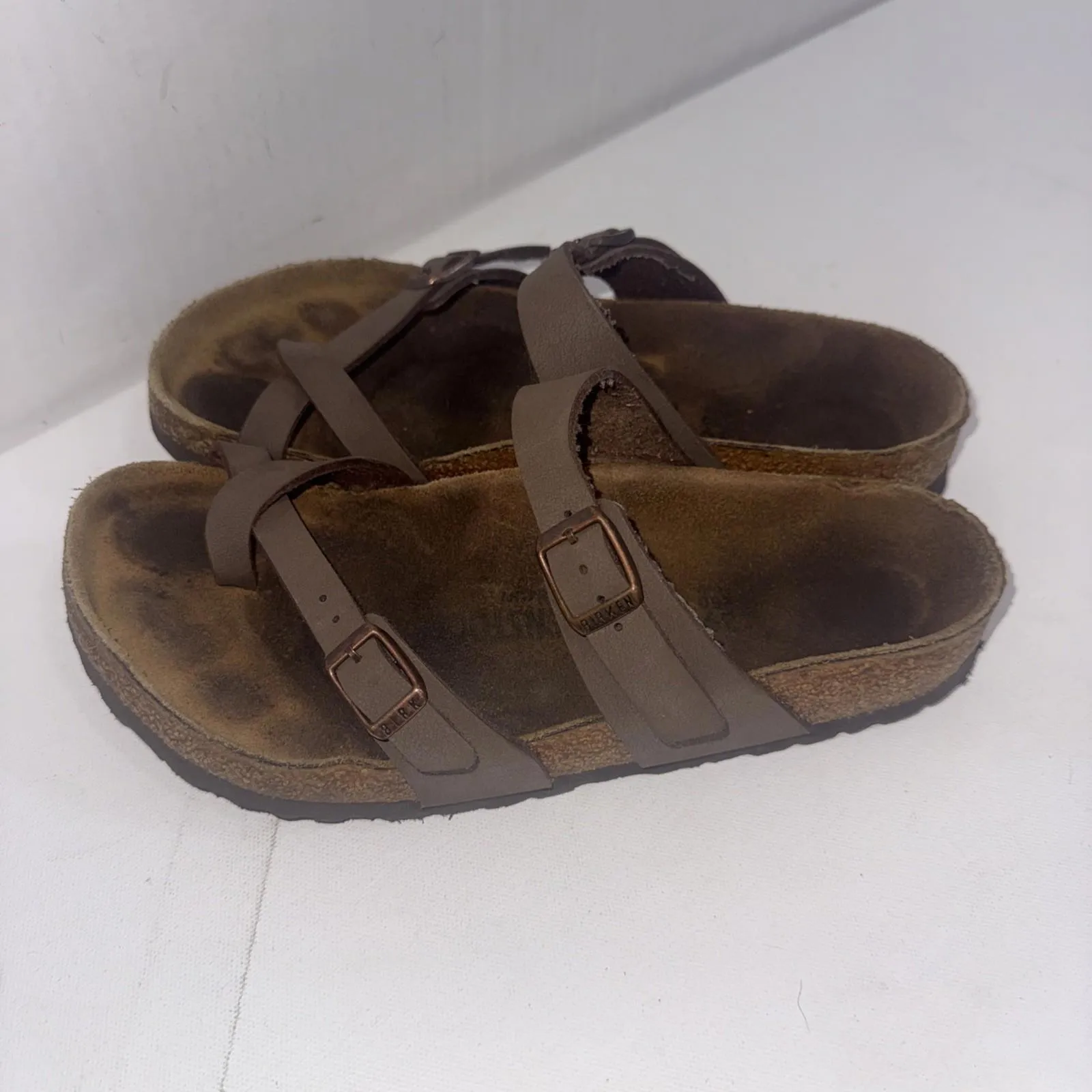 Birkenstock Brown Leather Mayari Women's Sandals Size 39 READ - Image 5