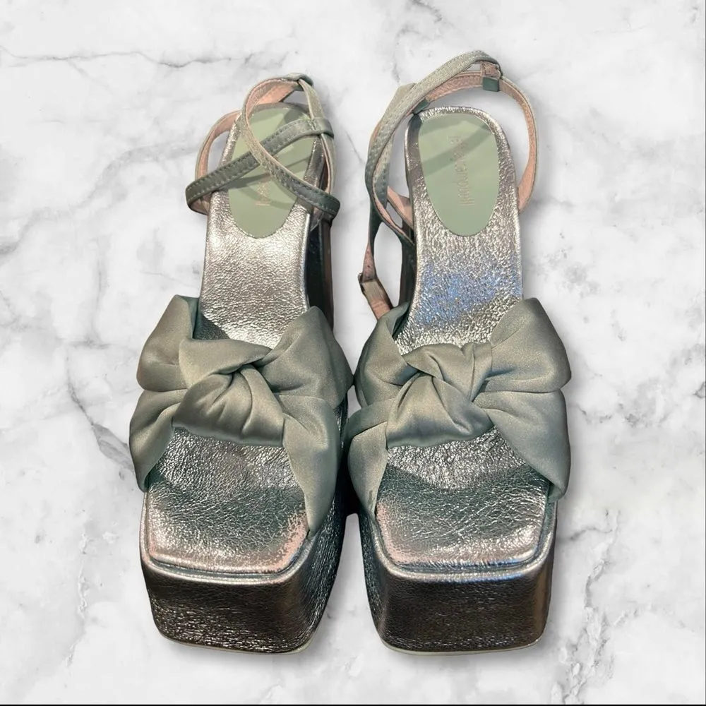 REVOLVE- Jeffrey Campbell Seventies Platform Sandal in Blue size 9.5 - Image 3