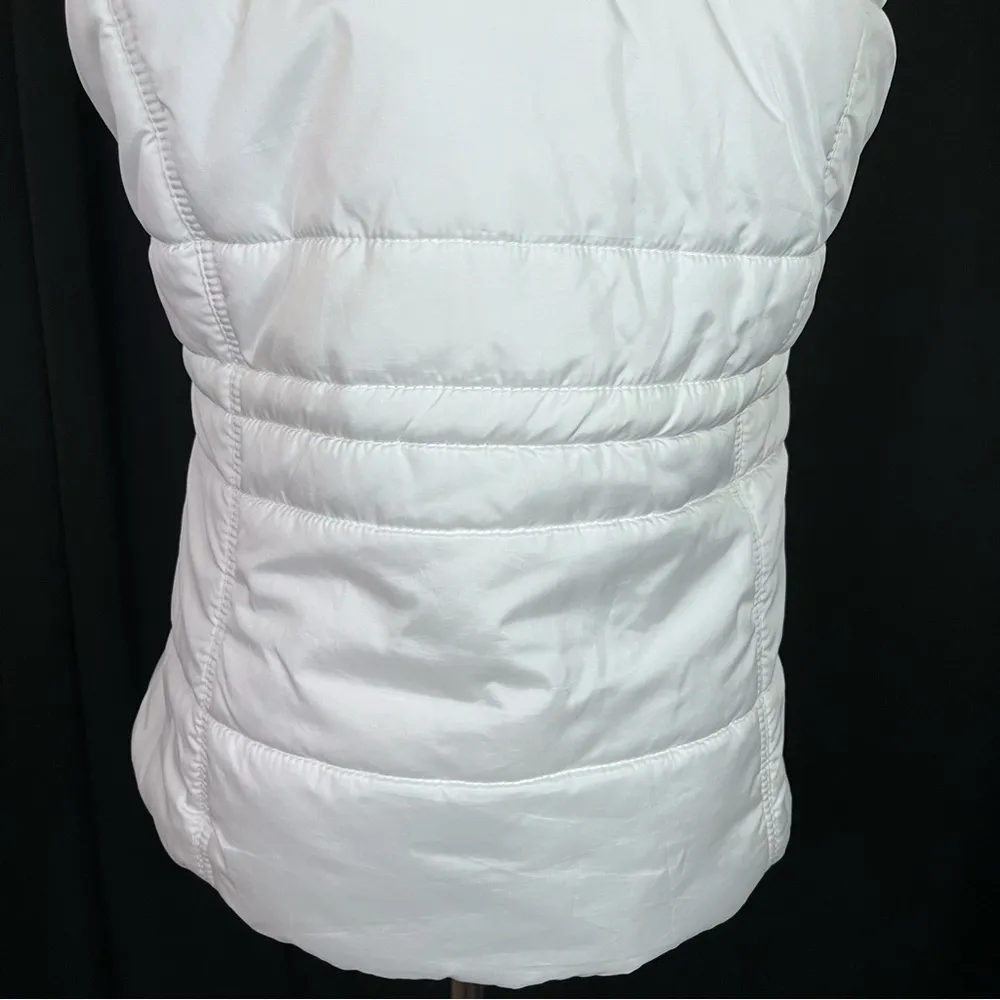 NEW YORK & COMPANY NY&C Solid White Puffer Zip Up Vest Small - Image 12