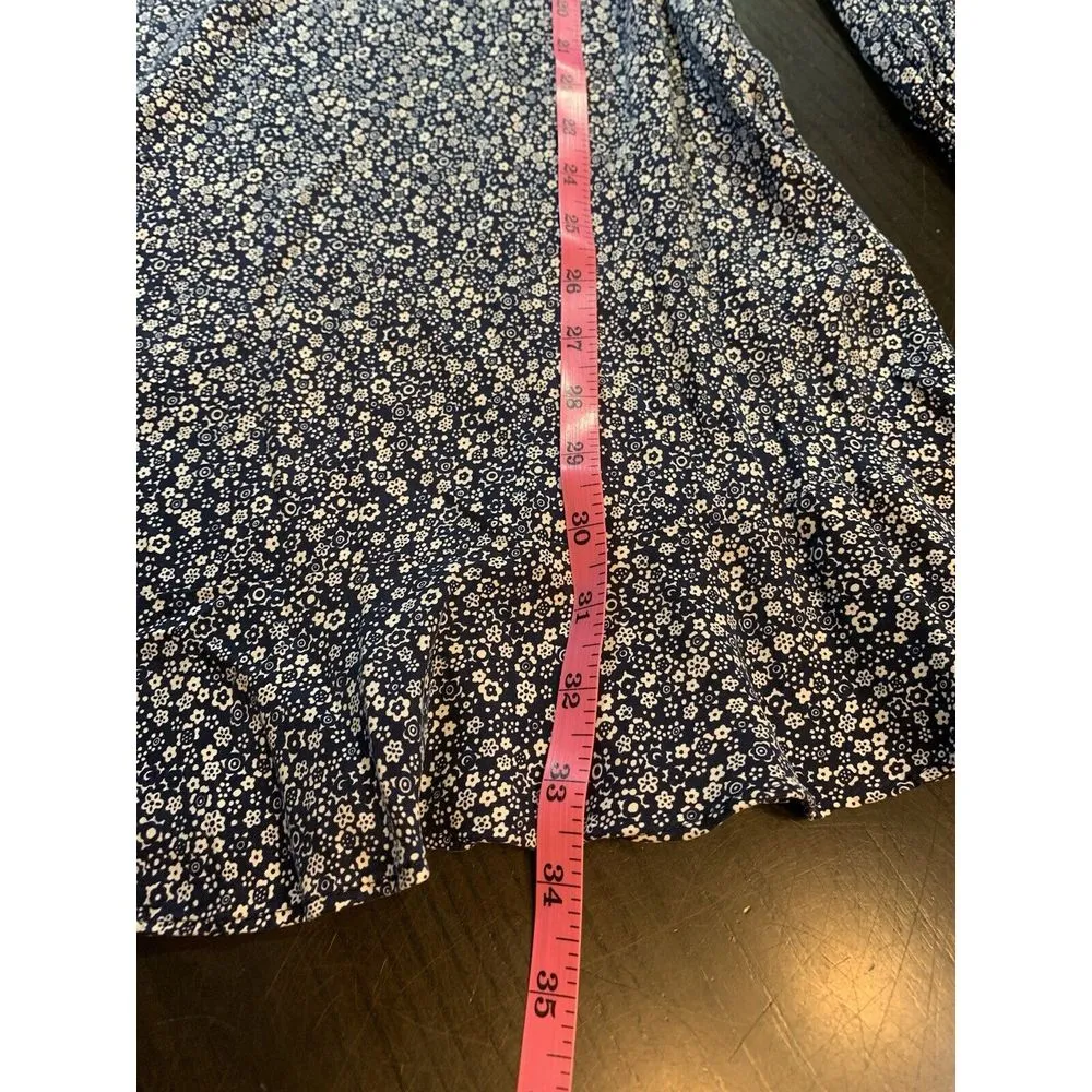 Paris‎ Atelier & Other Stories Dress 4 Blue Ditsy Floral Booomcore Flowy Preppy - Image 16