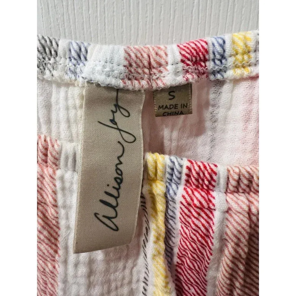 Allison Joy Evereve Striped Linen Top Size Small - Image 7