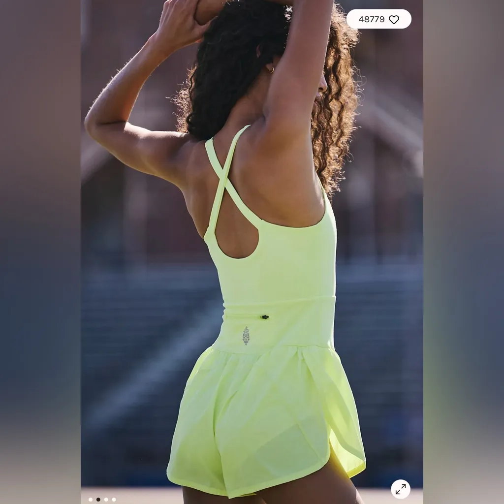 Free People movement Righteous Runsie Yellow Size M - Image 4