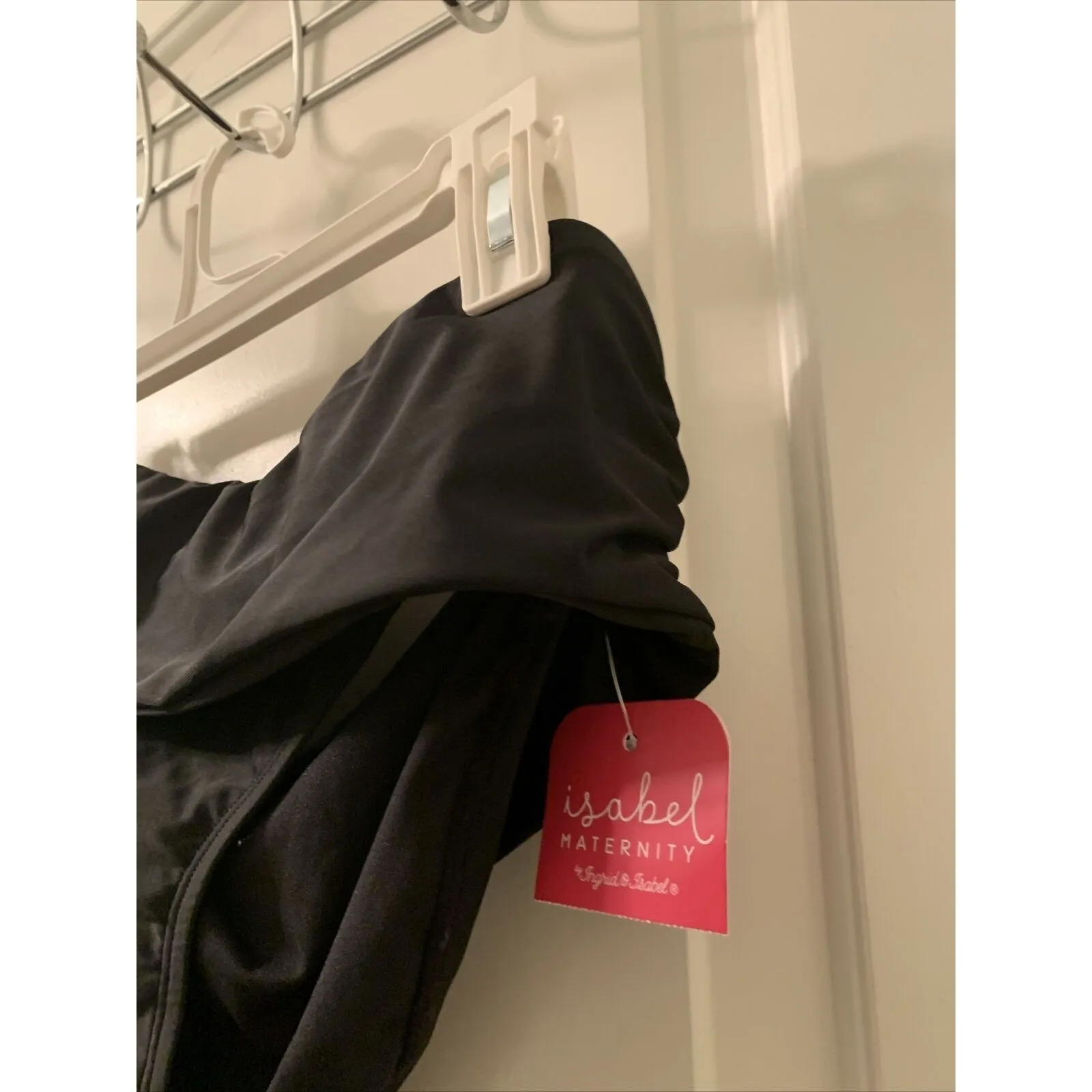 Maternity Foldover Swim Brief Isabel Maternity by Ingrid & Isabel Black Sz M Size M - Image 4