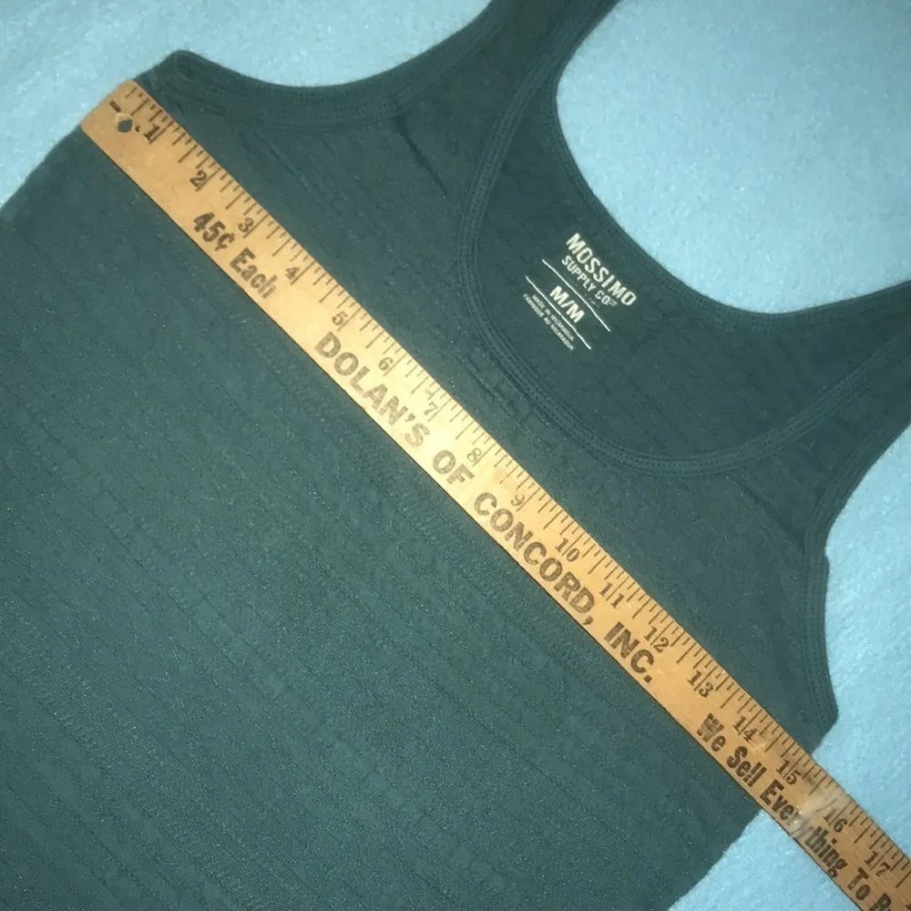 MOSSIMO textured stretchy green tank top size M Size M - Image 6