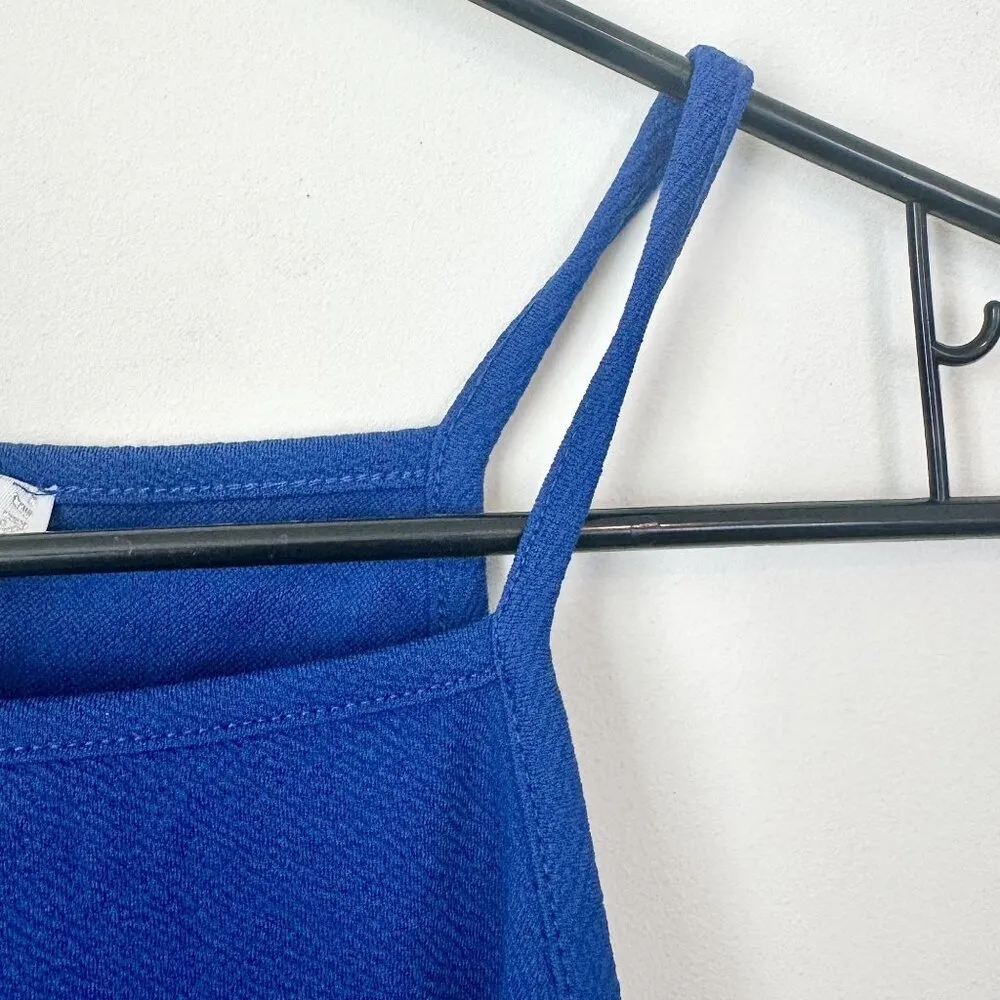 NEW The Vanity Room High Neck Tulip Hem Dress in Royal Blue - Size: Medium - Image 7