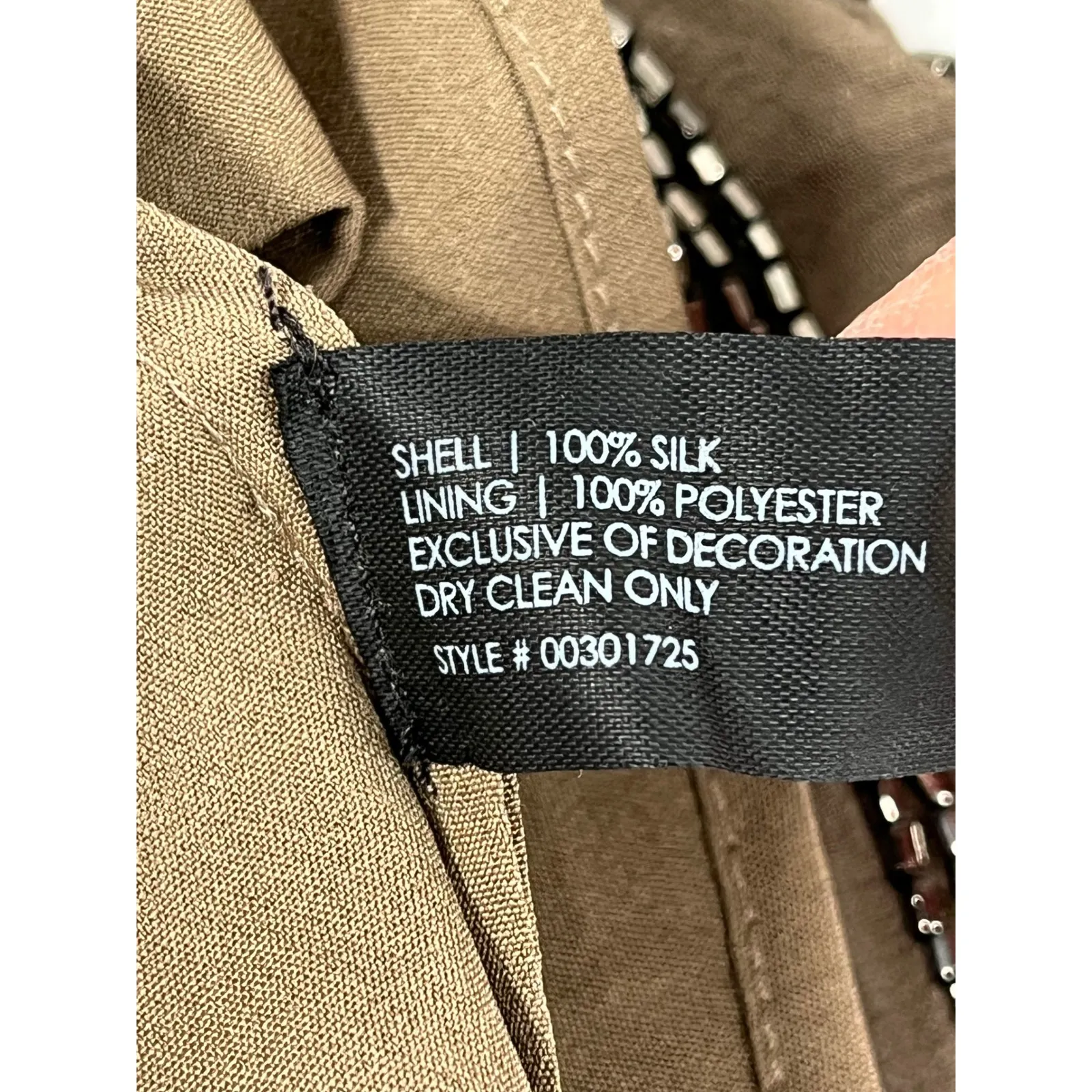 Club Monaco Beaded Skirt Brown Silk Women's Size 4 Tiered Ruffle Style 00301725 - Image 4