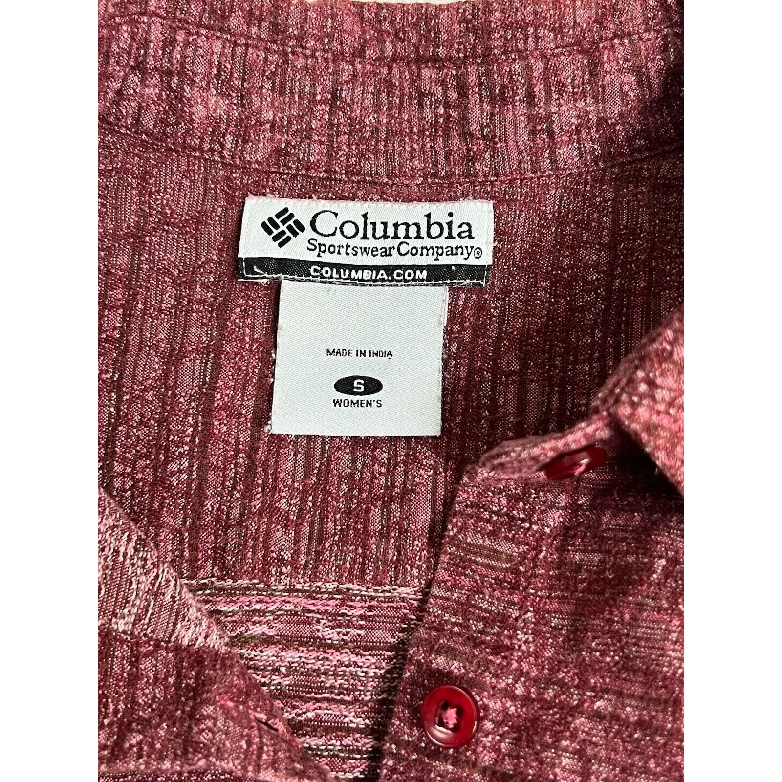 Columbia Womens‎ Button Front Tie Sleeve Shirt Size Small - Image 8