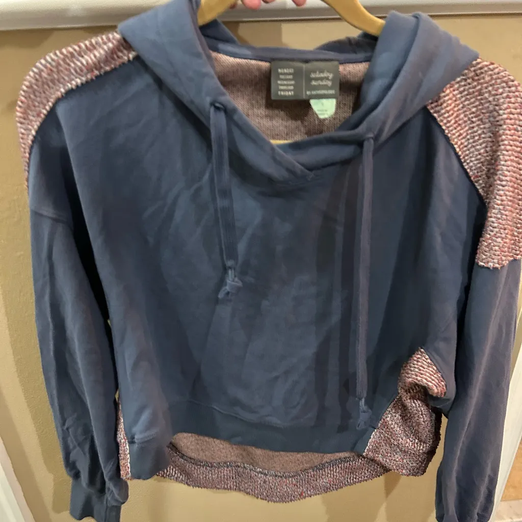 Anthropologie Saturday Sunday Karla cropped sweatshirt hoodie small - Image 6