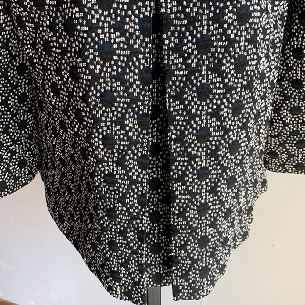 Lafayette 148 New York Jacquard Black White Blazer - Image 9