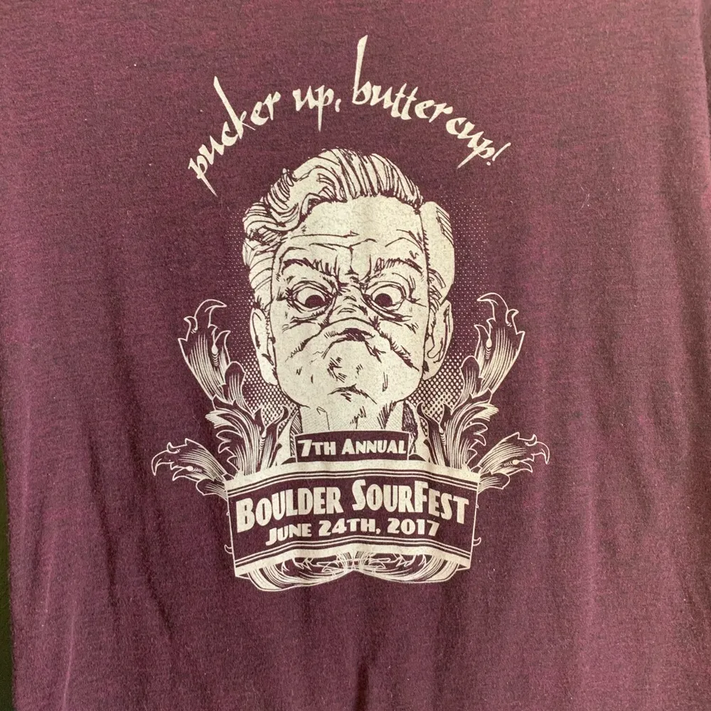 Avery Brewing CO Beer Tee Shirt Purple Beer womens small - Image 2