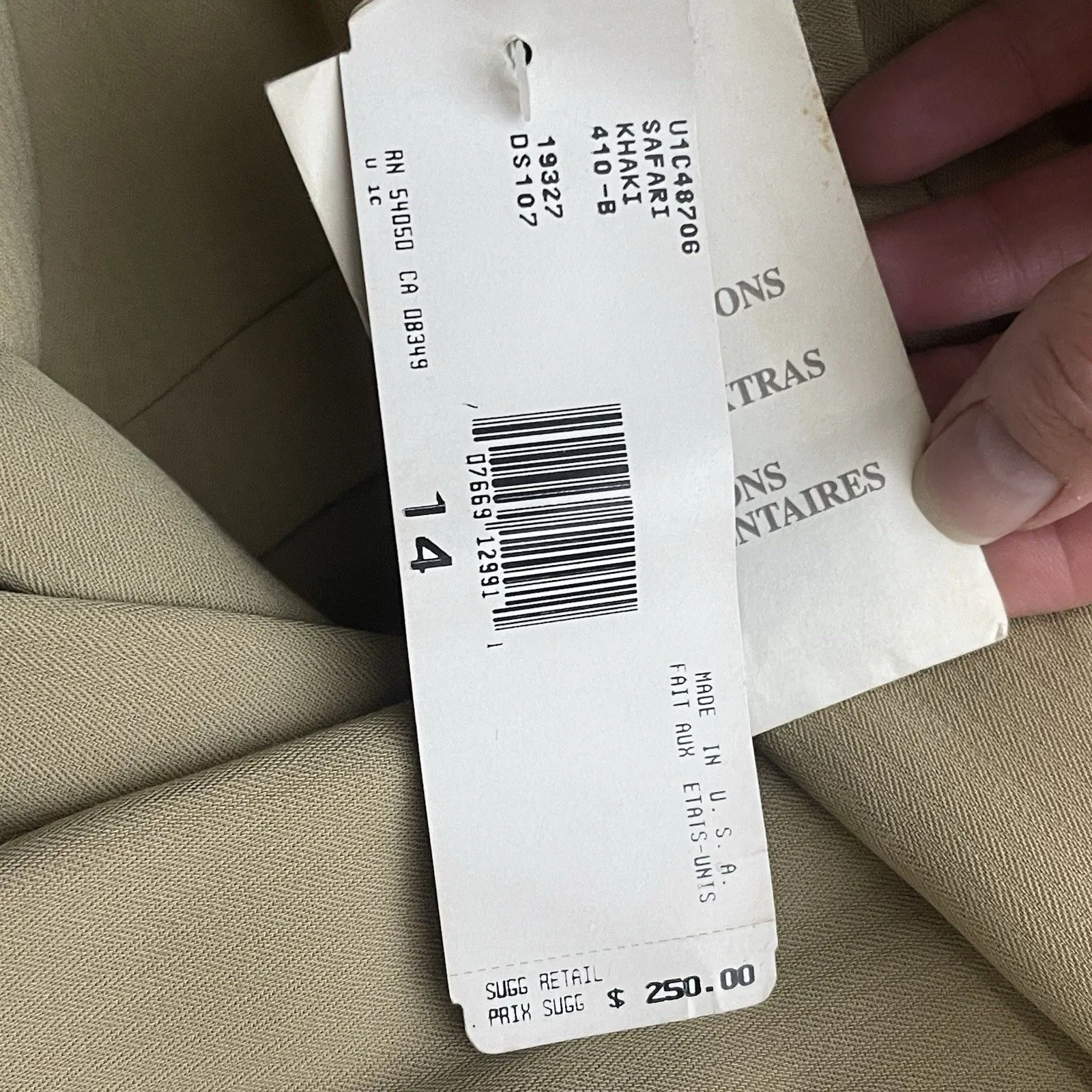 LAUREN RALPH LAUREN Safari Vintage Belted Jacket Size 14 Khaki NEW Blazer Wool - Image 7