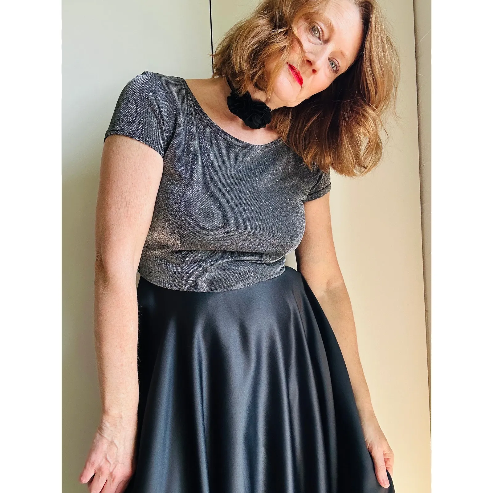 Vintage 90s Rampage Ball Gown Size 11 M/L Black Satin Holiday Party Dress Bow - Image 11