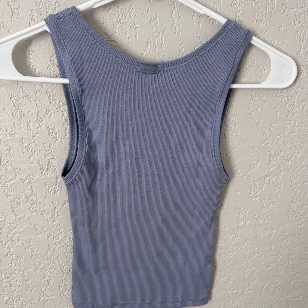 SKIMS Ribbed Pajama Set - Light Purple - Image 4