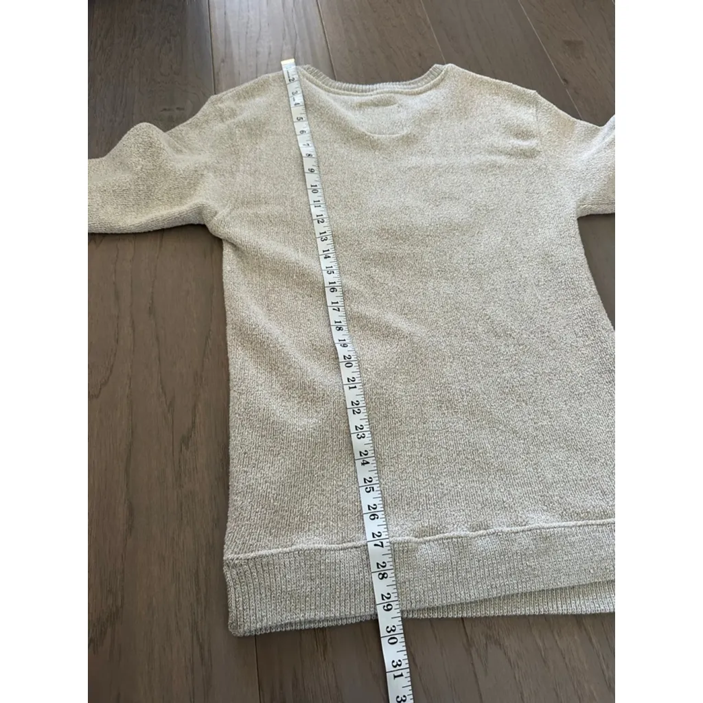 Women's Salty Wave Collection Beige St. Pete Beach Crew Neck Sweater M Brown Size M - Image 6