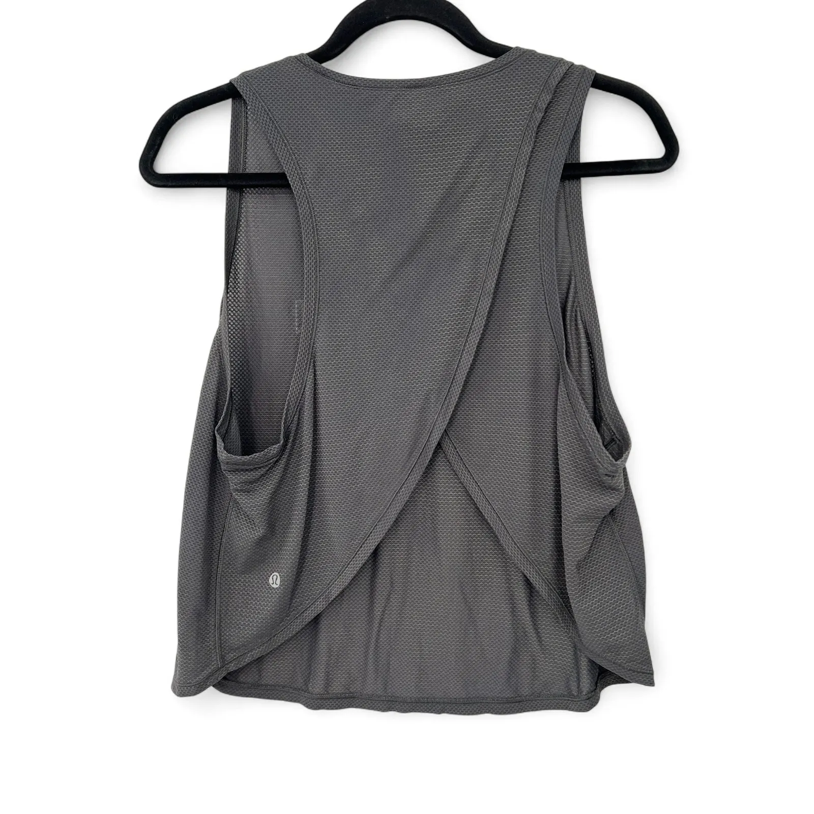 Peloton X Lululemon 12 Sleeveless Top Tank Logo Activewear Workout Shirt Women Gray - Image 4