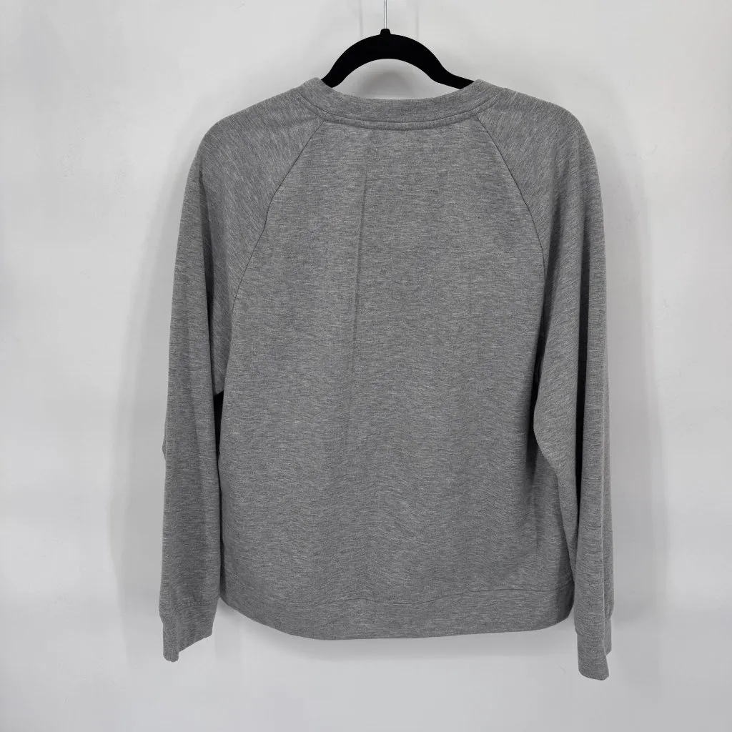 Rae Dunn  Sweatshirt Womens Large‎ Gray "LOVE." Polyester Fleece Lined - Image 5