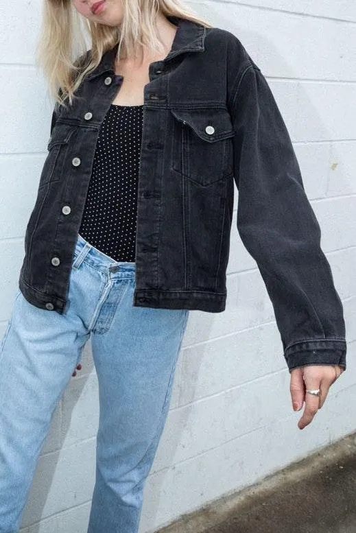 Brandy Melville NWOT  Black Denim Jacket - Image 2