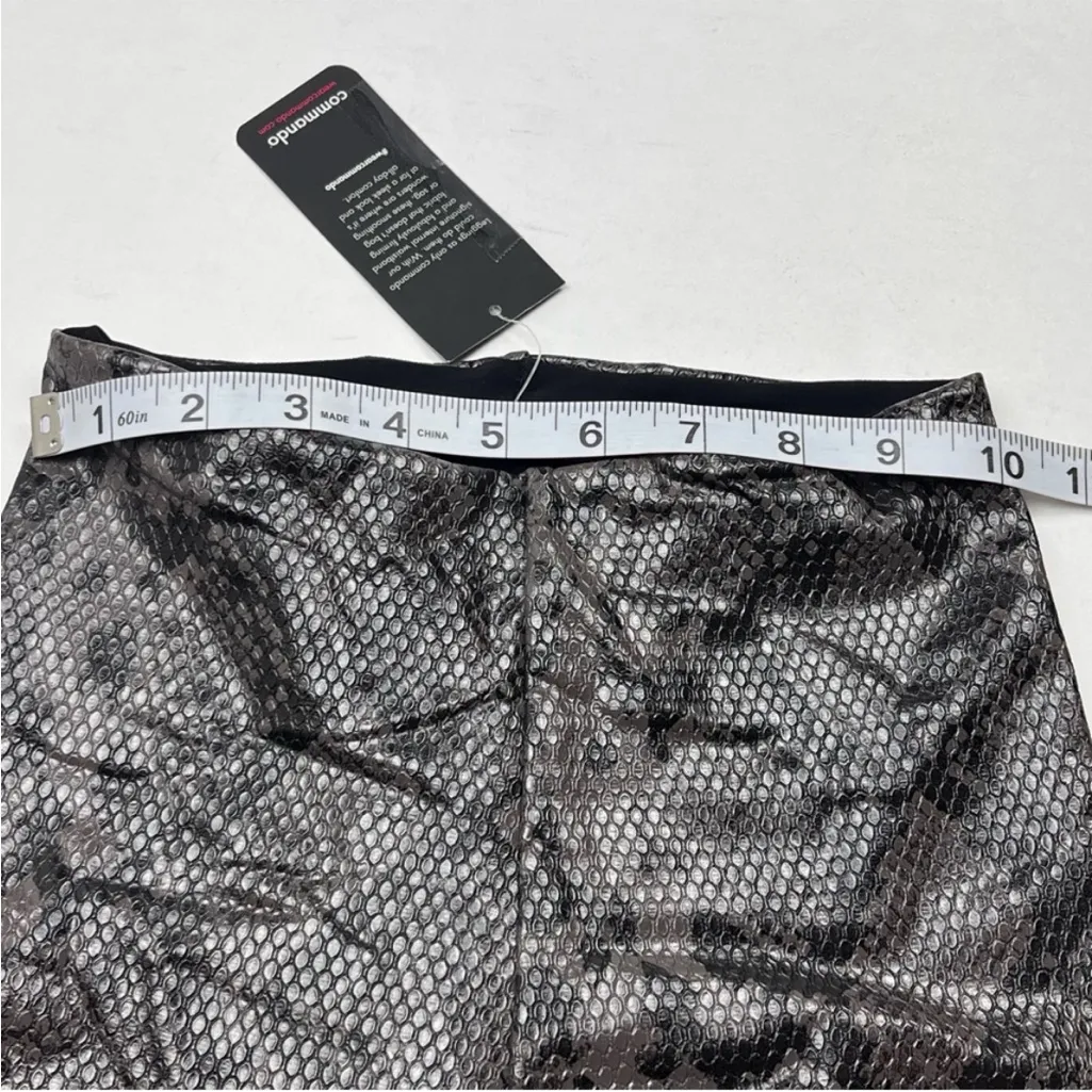 Commando Faux‎ Leather Animal Reptile Embossed Legging Small Slate Grey Gray NEW - Image 7