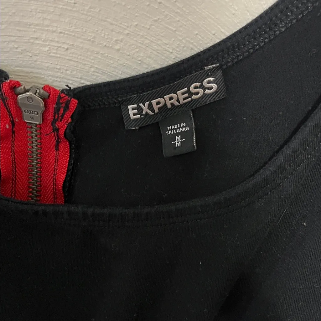 Express Black Peplum Tank Top - Image 2