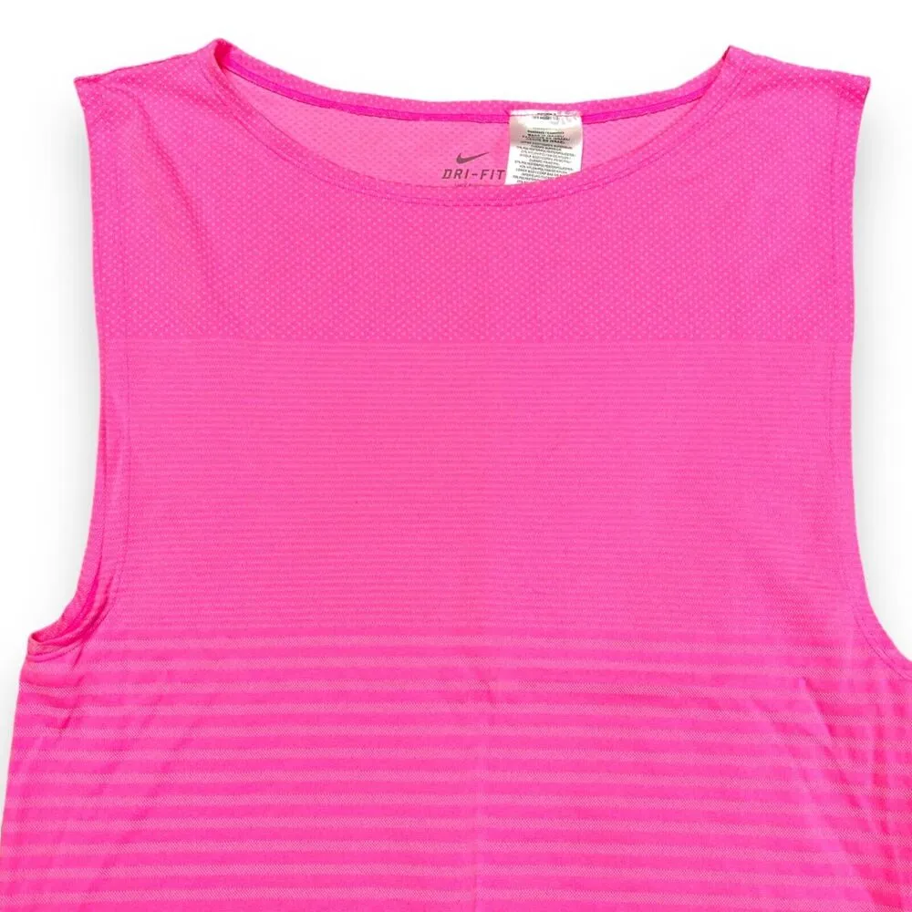 Womens Tank Top Dri Fit Stretchy Pullover Workout Athletic Pink Medium - Image 5