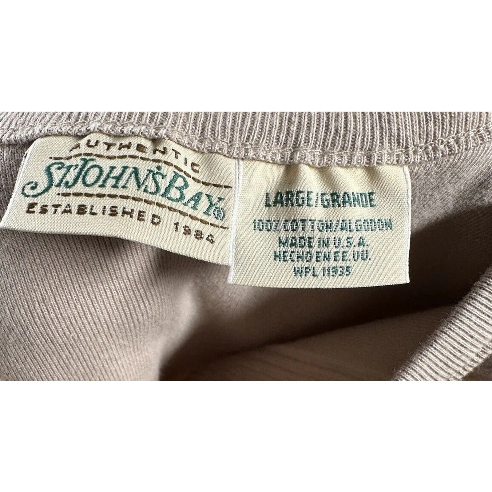 Authentic St. John's Bay 100% Cotton Made In‎ USA Tank Top Size Large - Image 8