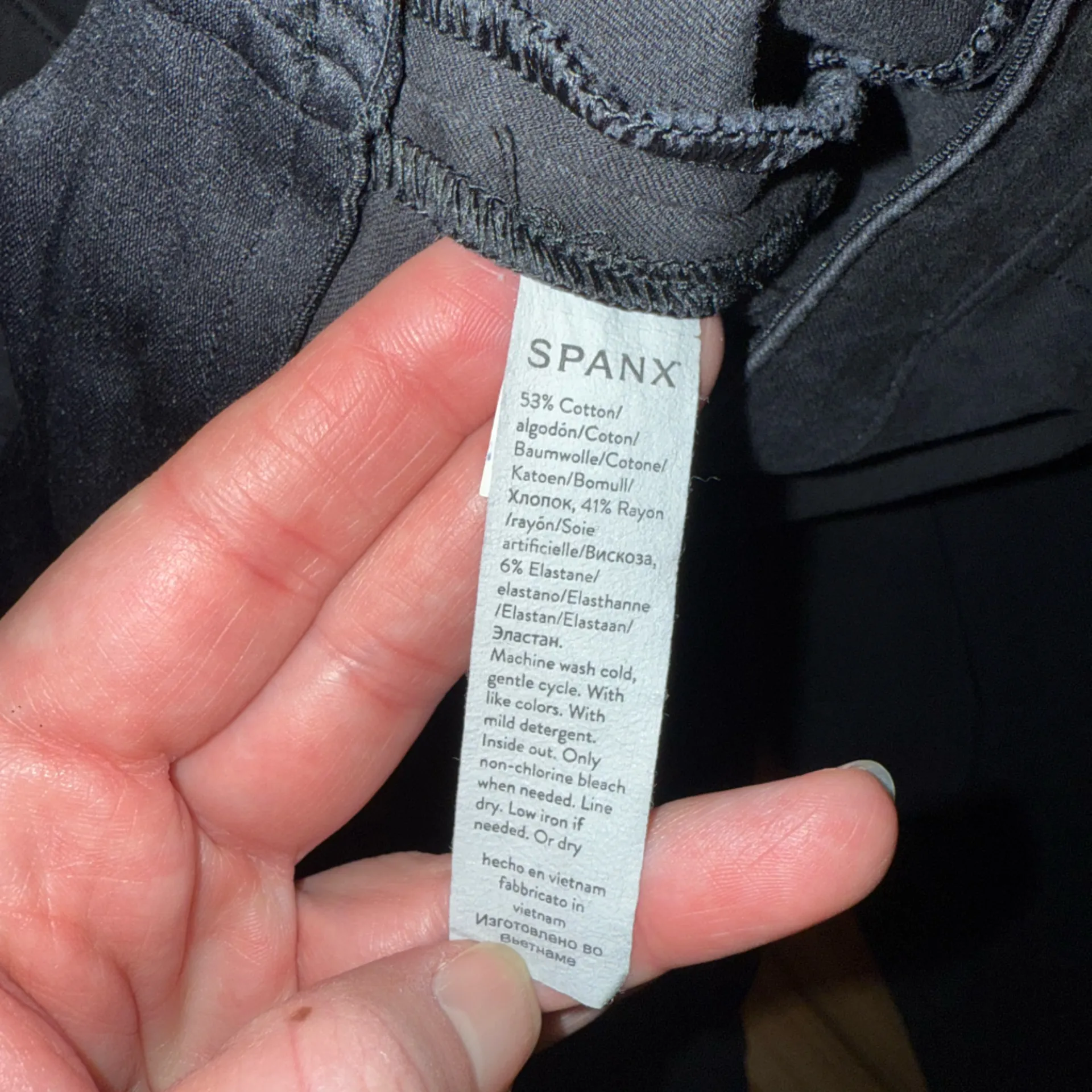 SPANX pull on black‎ ankle pant size medium stretch - Image 4