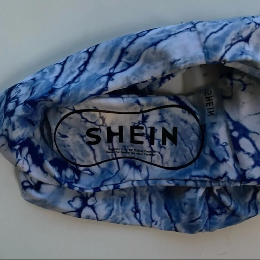 SHEIN Blue White Tie-Dye Bikini Bottoms Size Small NWOT - Image 4