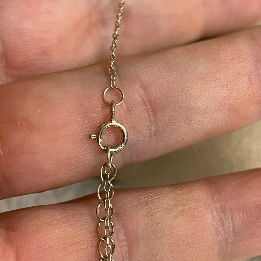 Sterling Silver gold tone palm tree anklet - Image 2