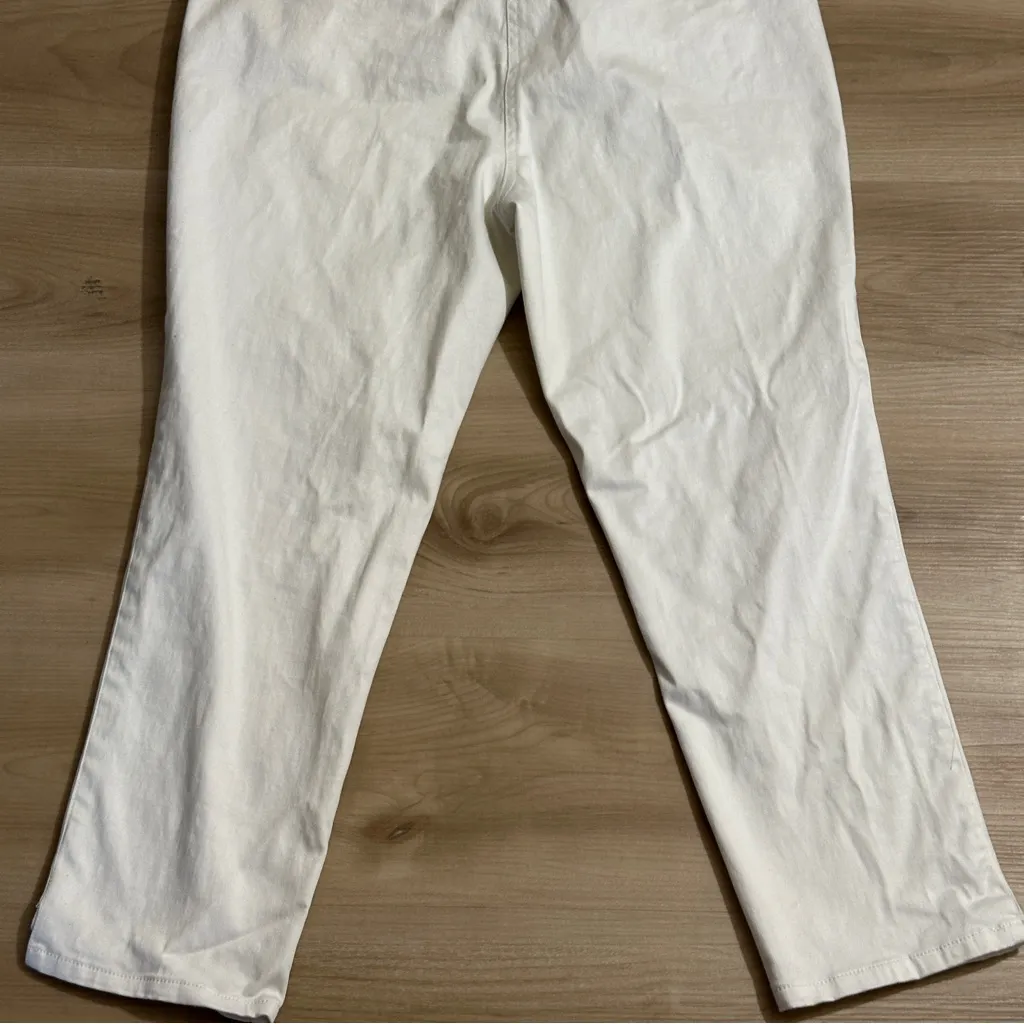 Cache White Denim Stretch Cropped Jeans Size 14‎ - Image 10
