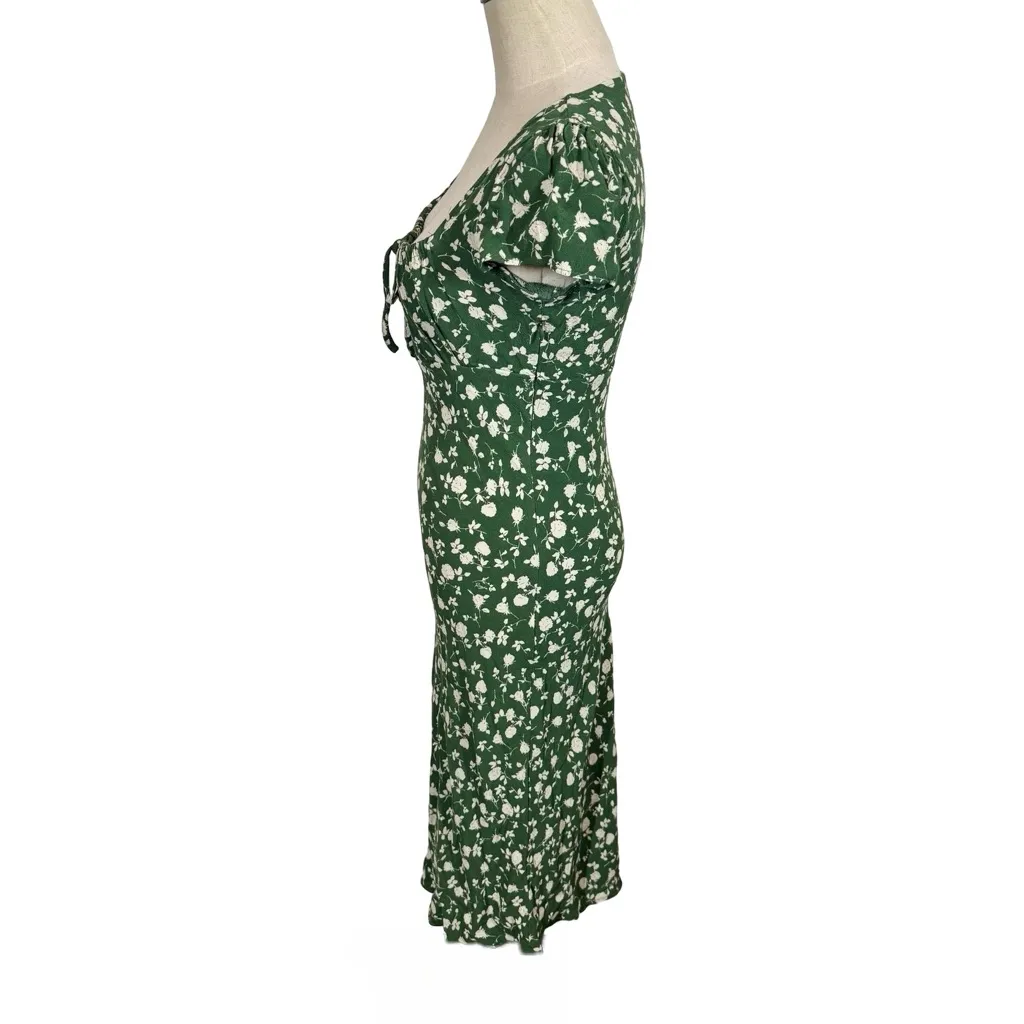 Rouje Ines Midi Dress in Green Floral size 36/US4 - Image 7