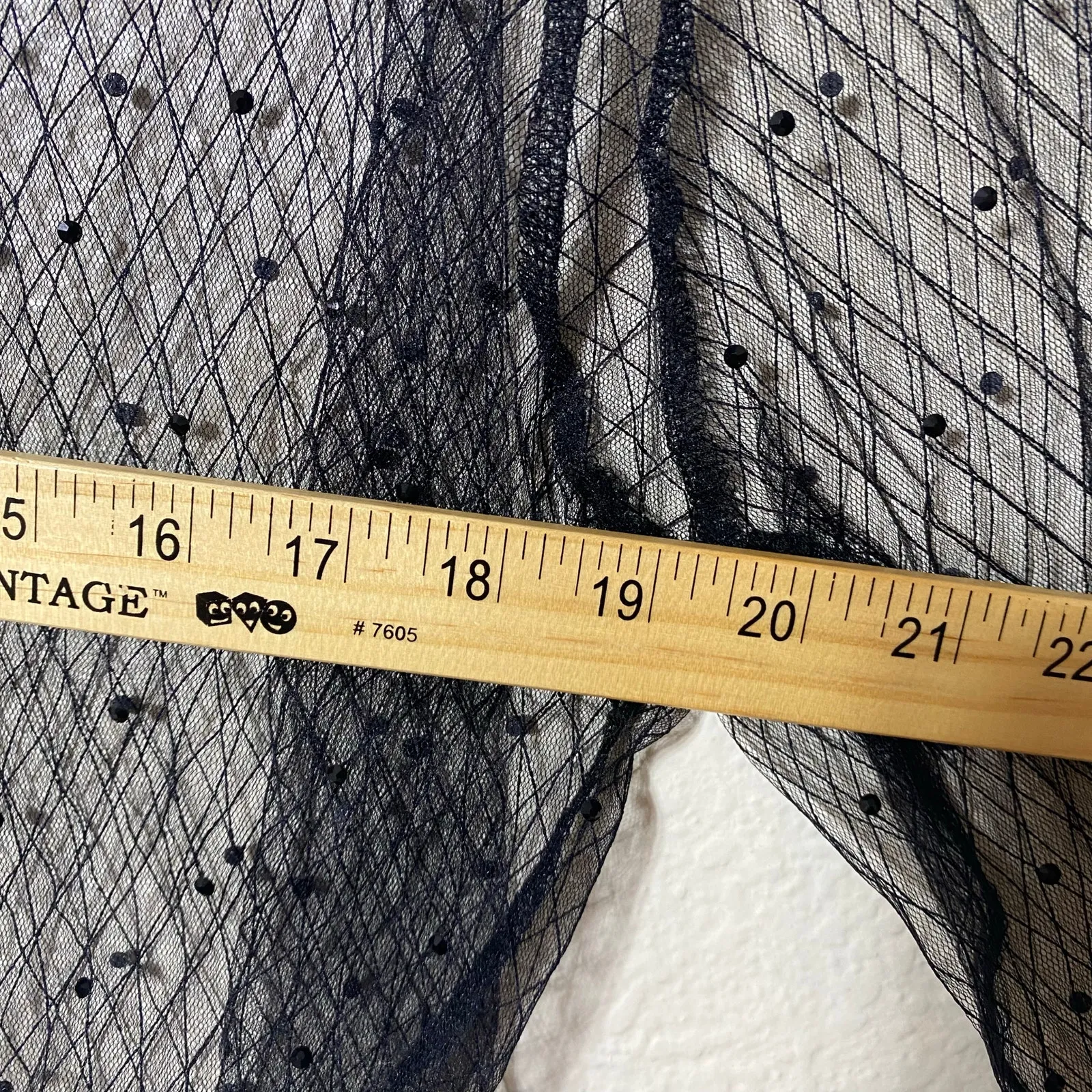 Privy Mesh Rhinestone Mong Sleeve Top Size Medium Fairy Grunge Edgy Punk - Image 4