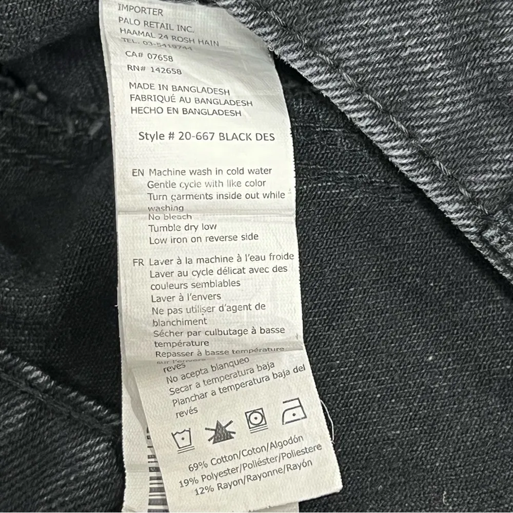 Refuge Distressed Shorts Raw Hem Black Jean Denim Short Chelsea Size 7 Punk rock - Image 9