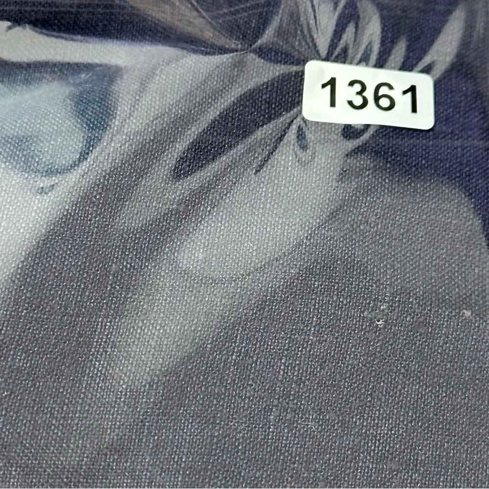 ATWELL Women’s Size S Navy Blue Henley Patch Front Drawstring Linen Romper - Image 8