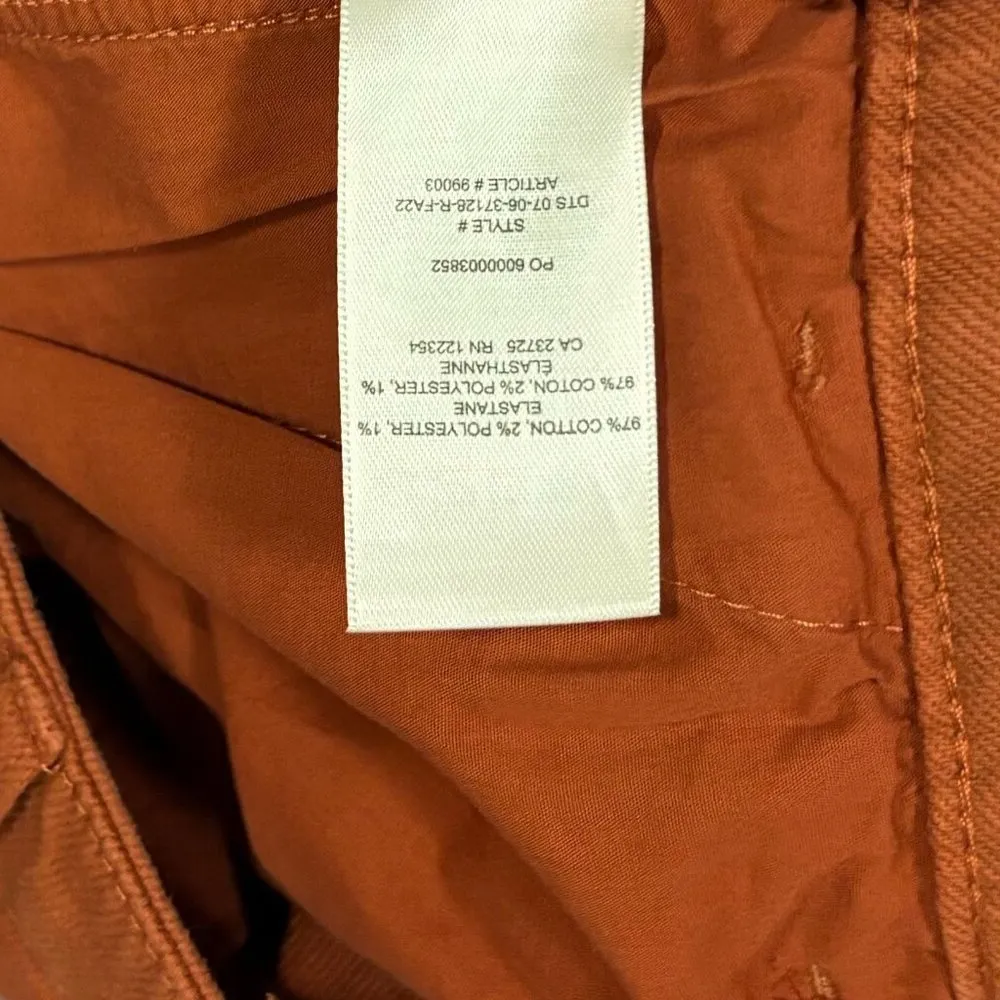 Aritzia Wilfred Free Womens Modern Rust Cargo Pants Size 12 Button Fly High-Rise - Image 11