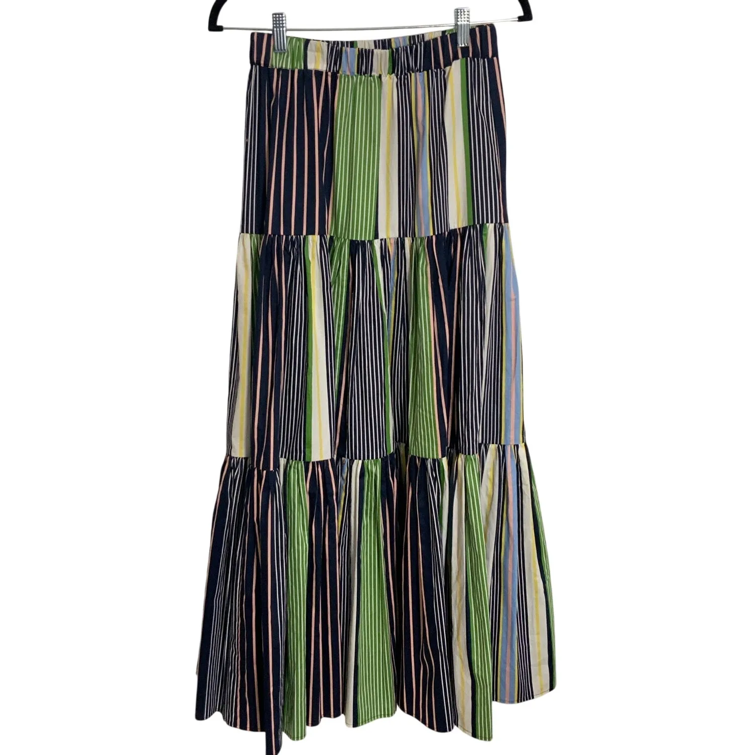 Tory Burch Field Day Stripe cotton Peasant skirt Nwt size small $398 - Image 3