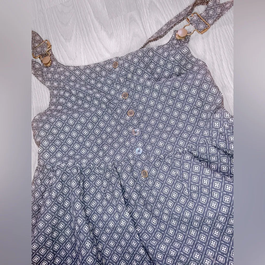 PRINCESS VERA WANG Women’s Paisley Polka Dot Overall Strap Dress Black Size M - Image 3