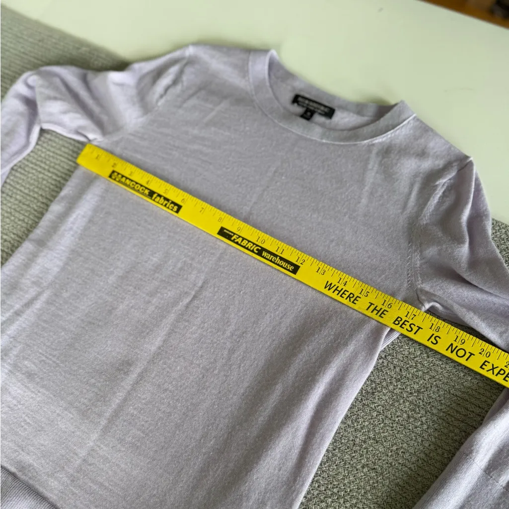 Banana Republic Light Purple Merino Wool Crewneck Sweater Size Small - Image 7