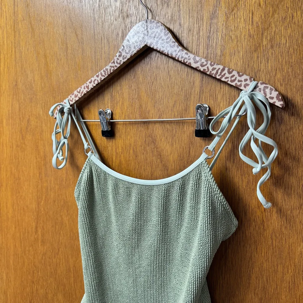 Dippin Daisys Astrid One Piece Swimsuit High Cut Full Coverage Green Large L - Image 7