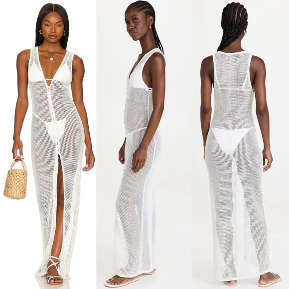 NWT L*Space Adrift Crochet Dress in White Size XL/TG - Image 2